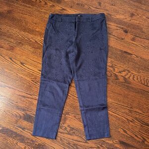 Jacob Dark Blue Textured Dress Pants
